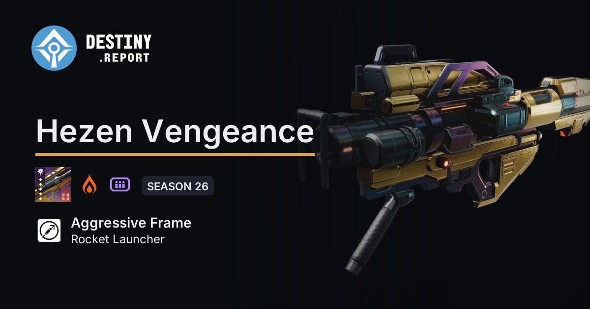 Hezen Vengeance - Destiny 2 Aggressive Frame Rocket Launcher - Destiny ...