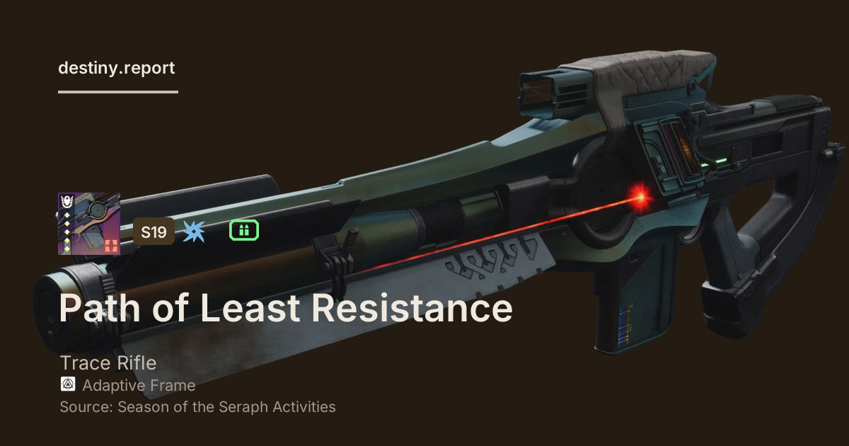 Path of Least Resistance - Destiny 2 Adaptive Frame Trace Rifle ...
