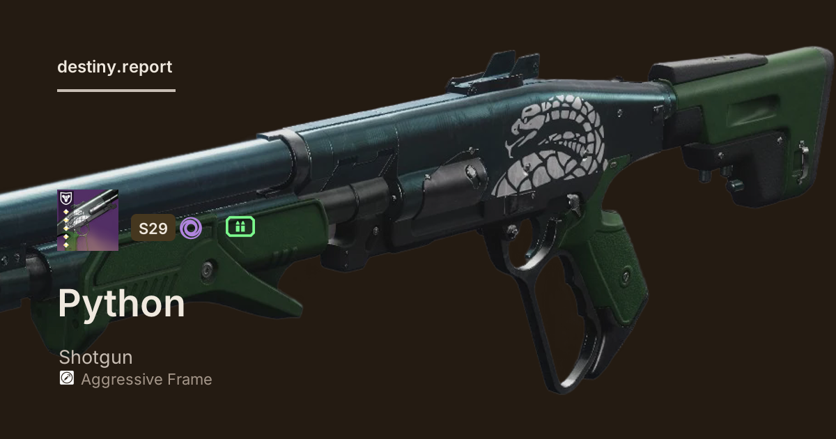 Python - Destiny 2 Aggressive Frame Shotgun - Destiny Report
